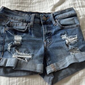 Aeropostale Distressed Denim Shorts, 0